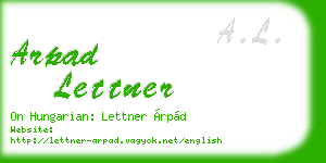 arpad lettner business card